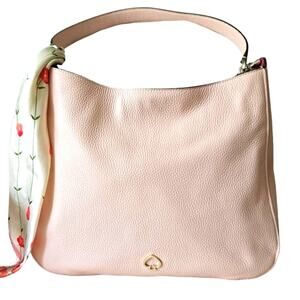 Kate Spade Pink Leather Shoulder Bag with Crossbody Strap